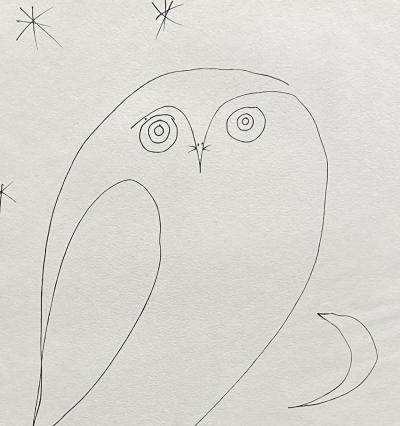 Pablo PICASSO - Le hibou et la lune, 1954 - Gravure signée dans la planche 2